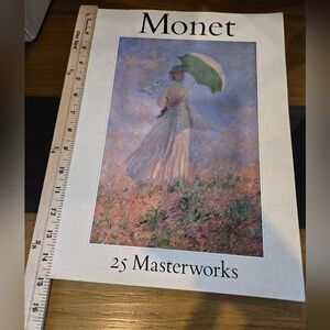 Large vintage paperback Monet book with 25 full page Monet prints